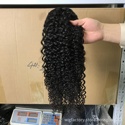 Clip in 100 human jerry curl ponytail, natural black kinky curl ponytail, brazilian remy 3b curly ponytail human hair